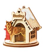 Ginger Cottages K9 Wooden Ornament - Husky